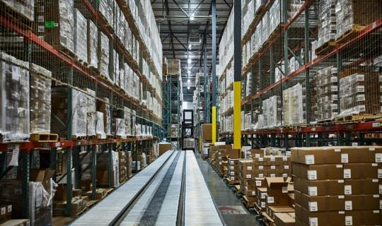 Racking infrastructure of our Louisville Distribution Center